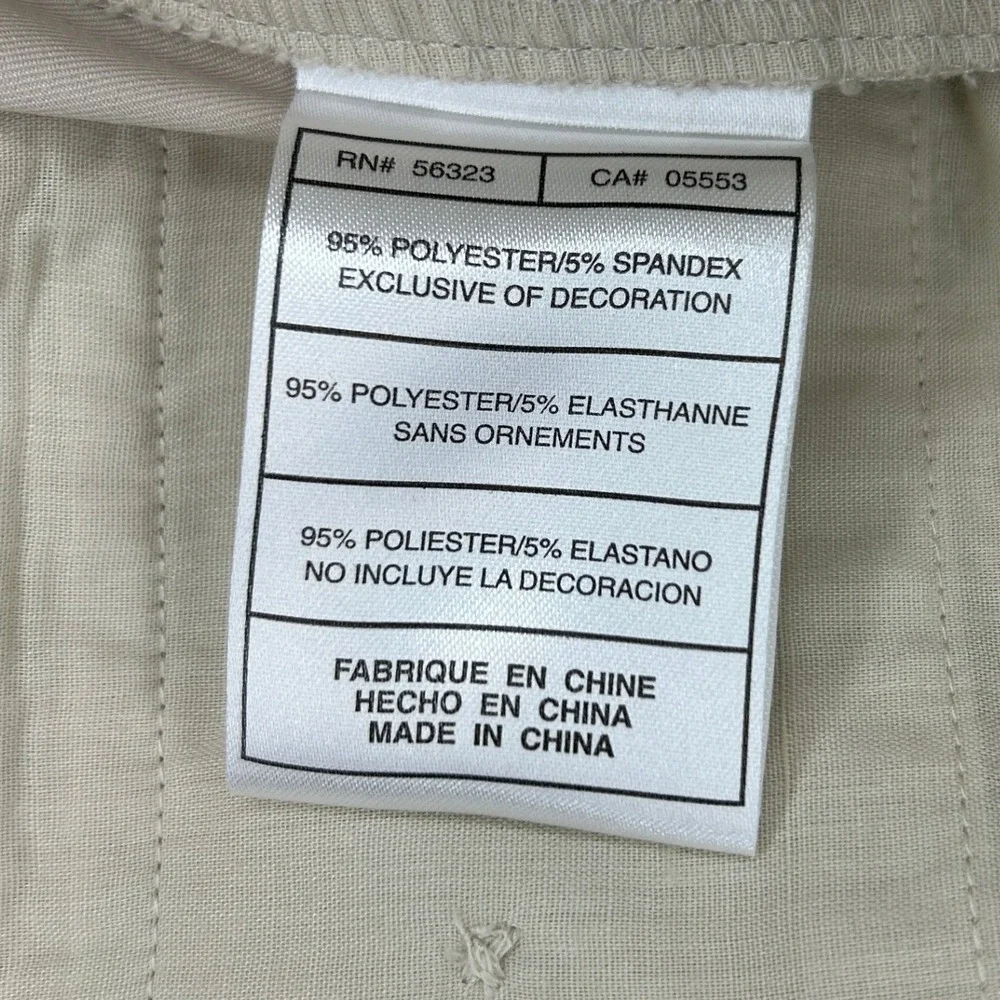 Nike Golf Fit Dry Khaki‎ Tan Flat Front Pants Men's 34x34 Stretch Trousers